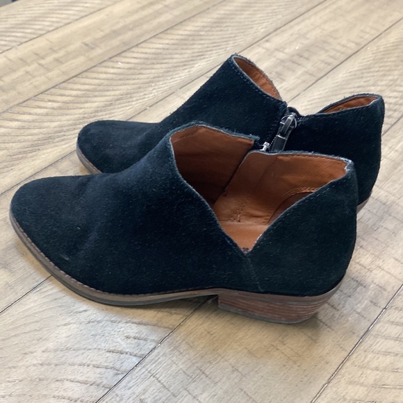 Lucky Brand Frankela Bootie Suede Ankle Boot Black Women's Size 6 - Picture 2 of 6